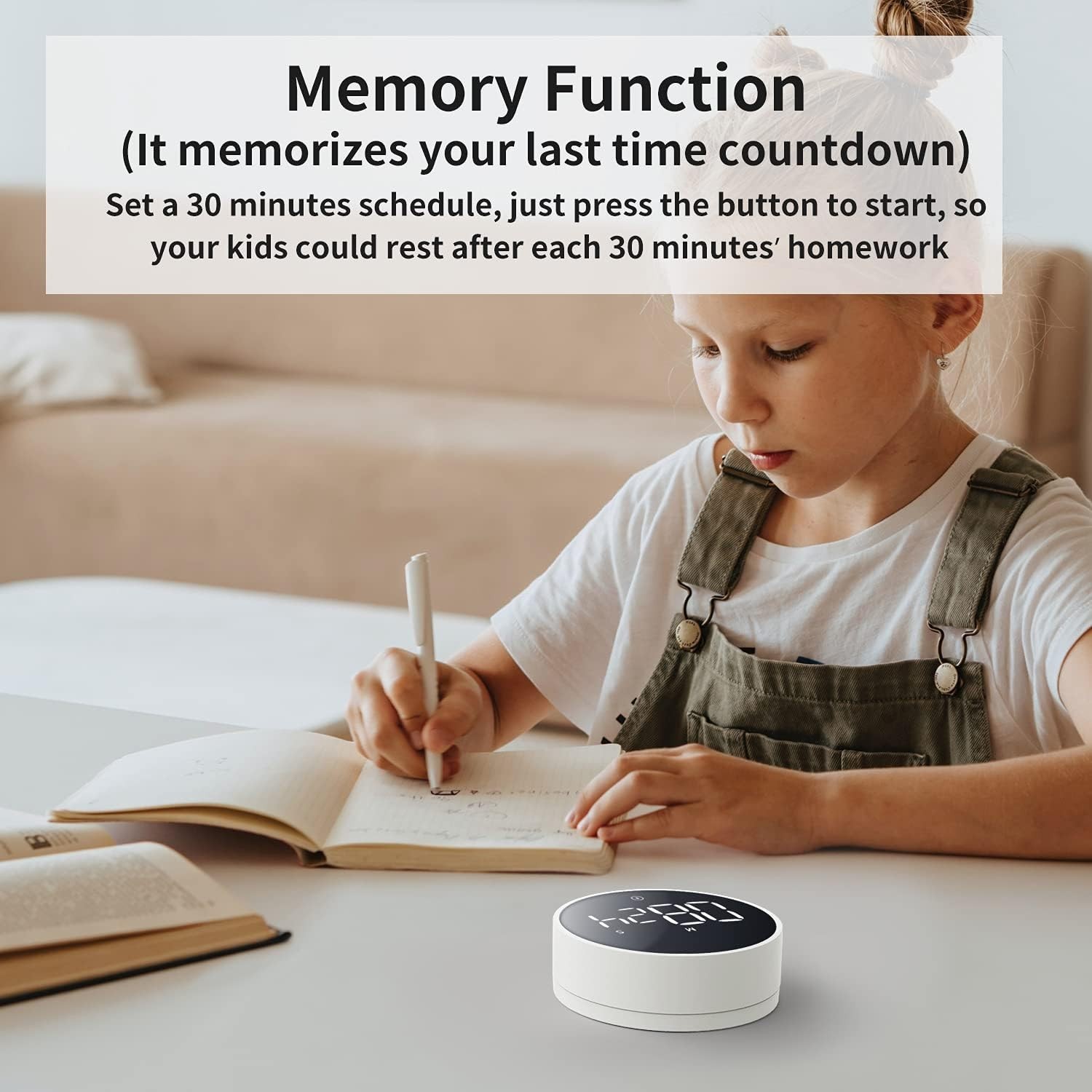 Digital Kitchen Timer - Magnetic Countdown Countup Timer with Large LED Displ...