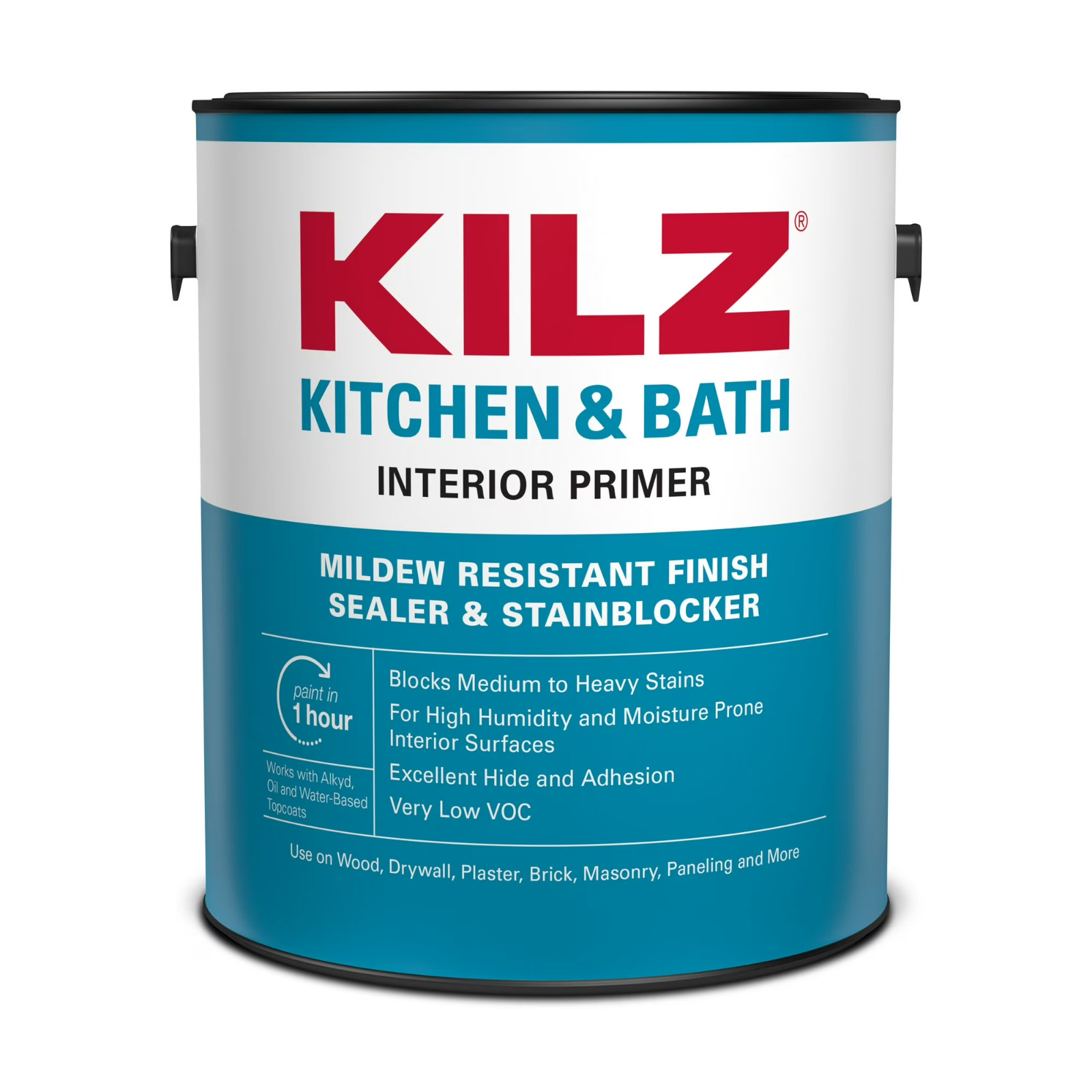 KILZ Kitchen & Bath Primer Water-Based Interior Sealer 1 Gal Mildew Resistant