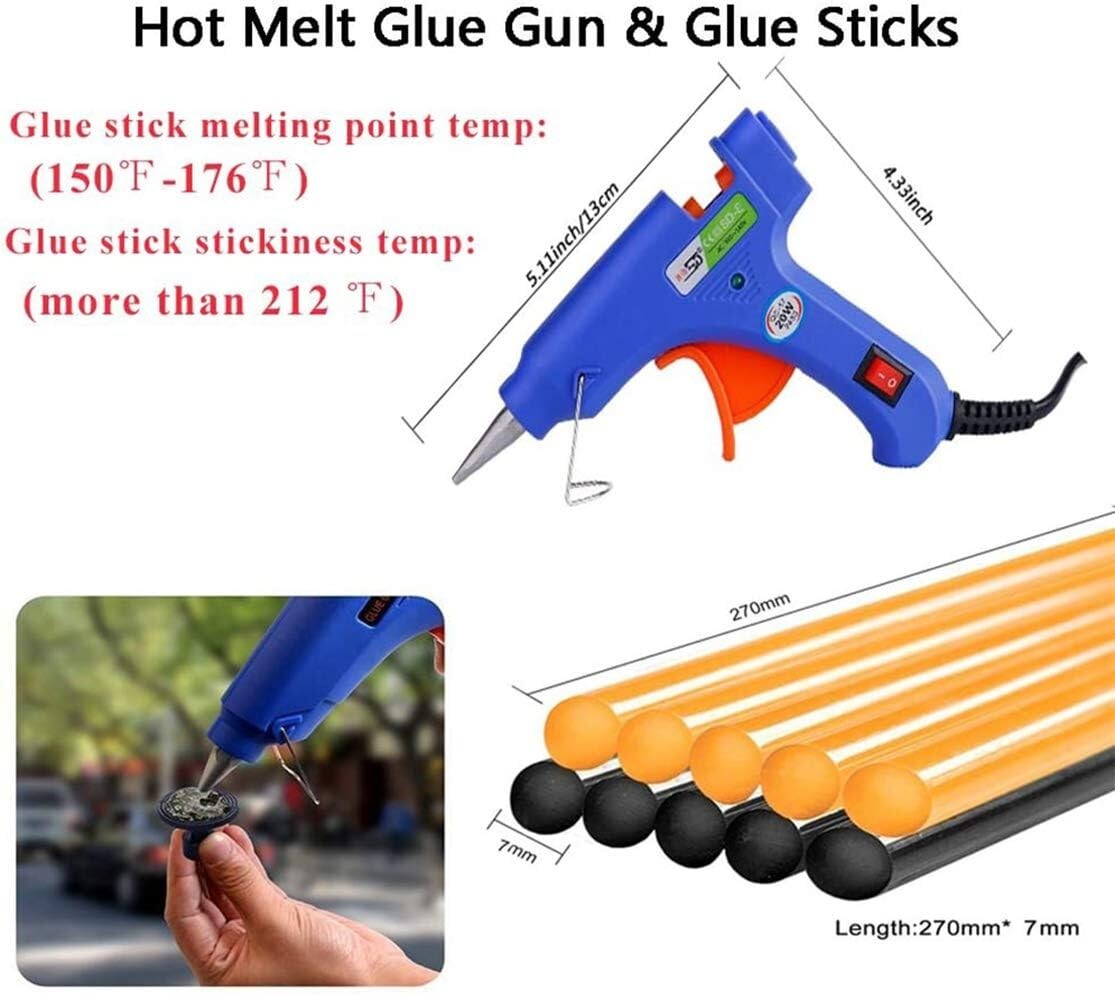 Durable 45-Piece Dent Puller Kit with Glue Gun - Easy Use for Any Skill Level