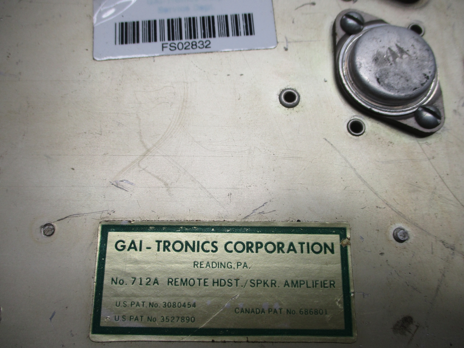 GIA-TRONICS 712A AMPLIFIER UNMP
