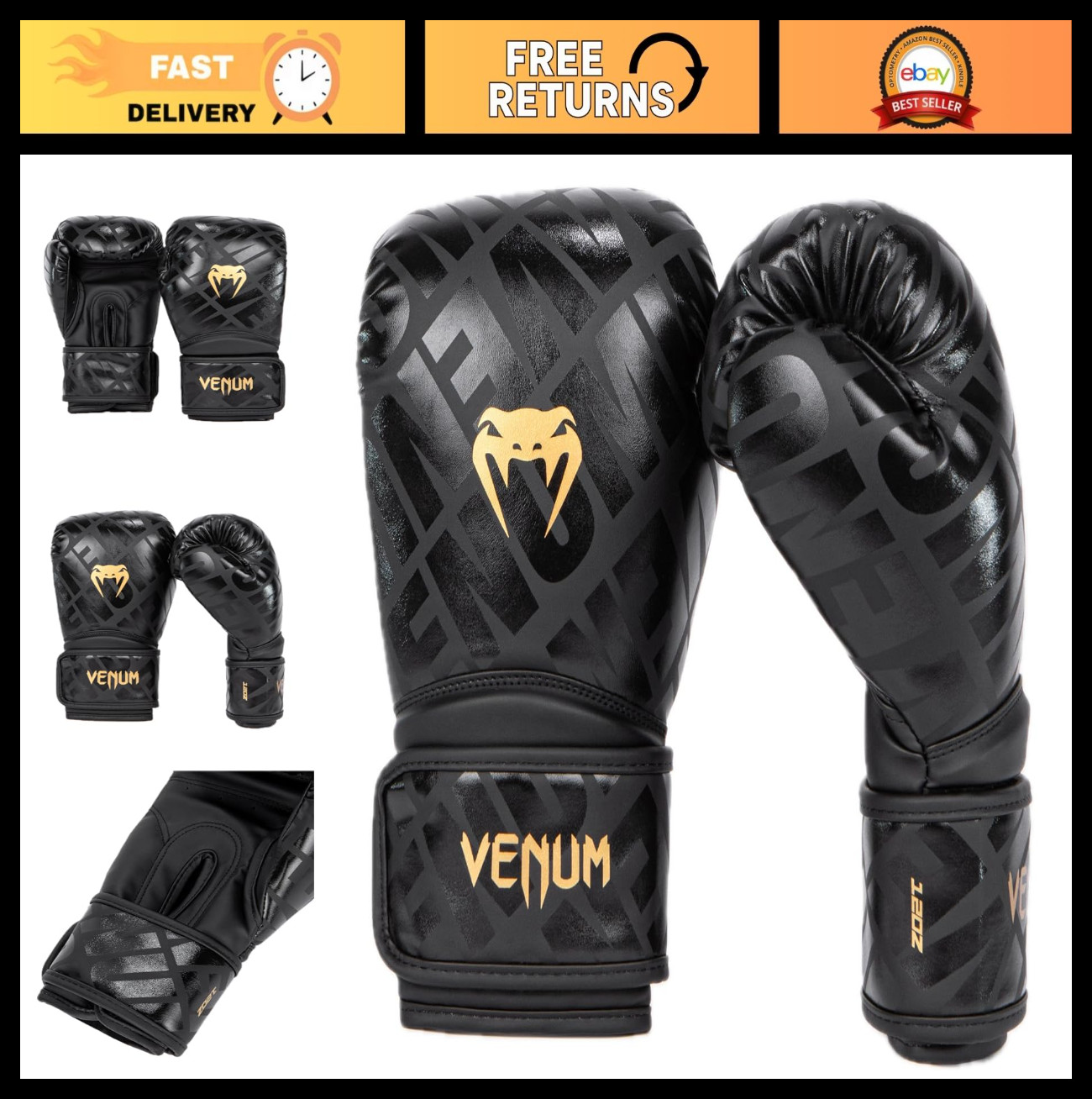 Premium 1.5" Boxing Gloves for Training & Sparring - Durable, Comfortable Fit