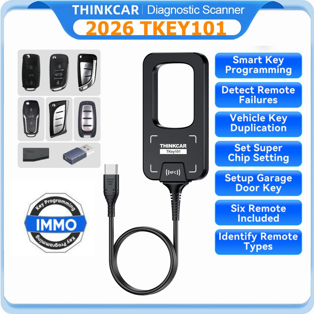 THINKCAR TKEY101 Car kёy Programmer Remote Maker for MUCAR 892BT/THINKSCAN 689BT