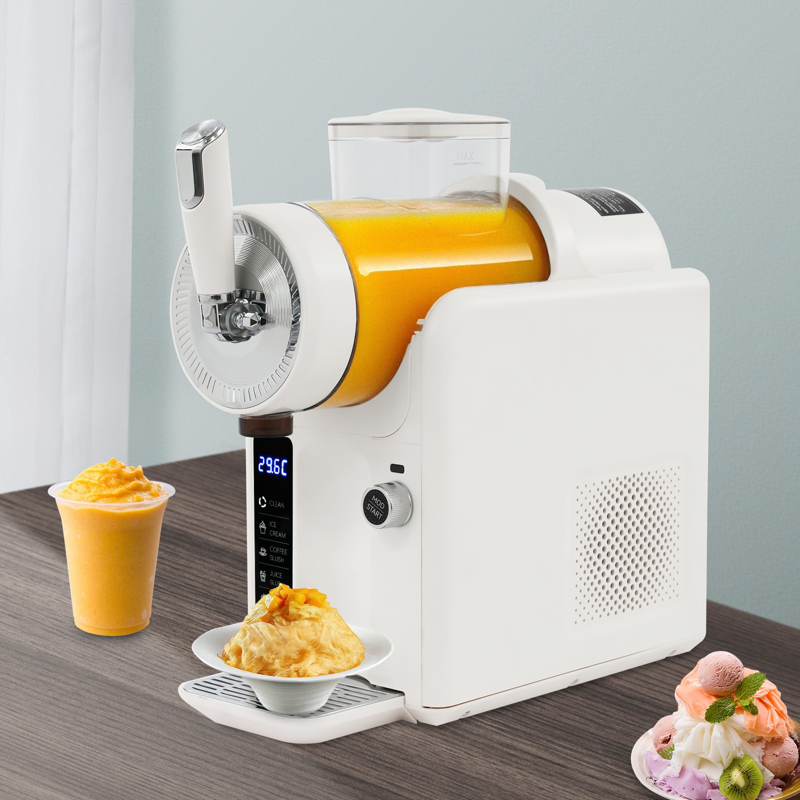 Frozen Drink Machine Set Shaved Ice Tool for Home with Self-Cleaning Function