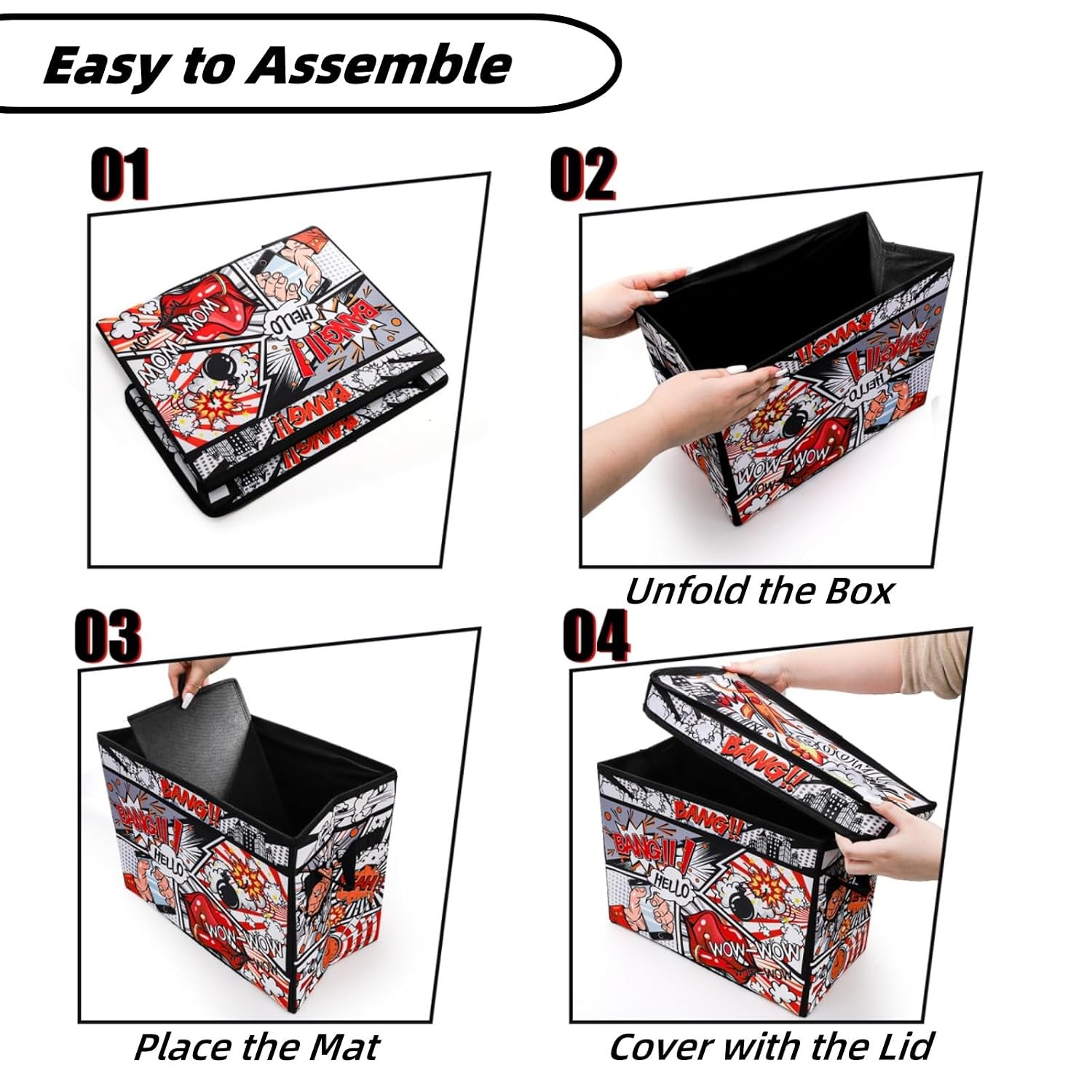 Large Oxford Fabric Comic Book Storage Case 3x7.8x11.8 Inch Display Holder