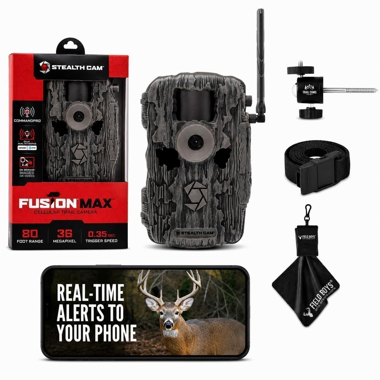 Stealth Cam Fusion MAX Dual Sim 36MP Photo & 1080P HD Video, 0.35 Sec Trigger...