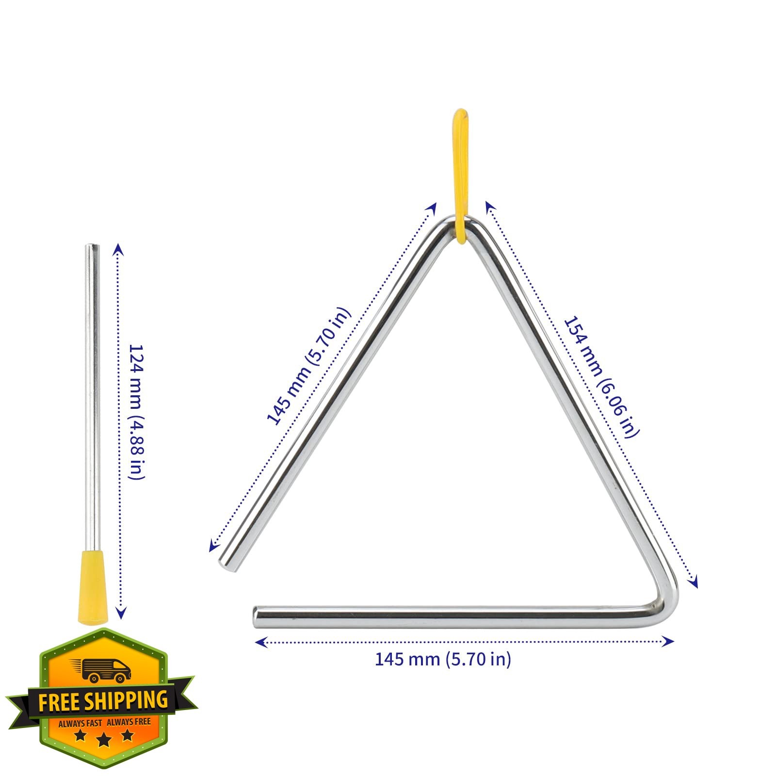 SOUJAP 6 Inch Triangle Instrument 12 Pack
