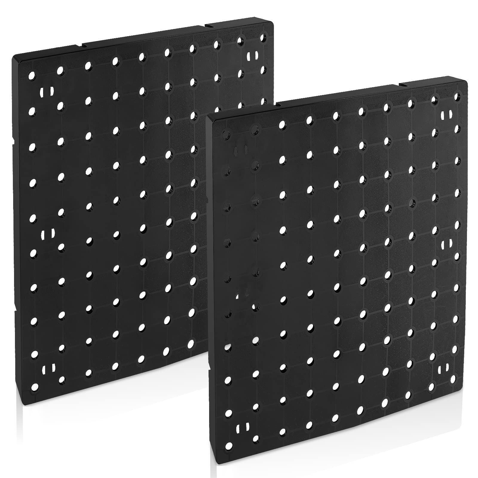 2 PCS Pegboard Wall Organizer SelfAdhesive Peg Board Panel Black Kits Craft