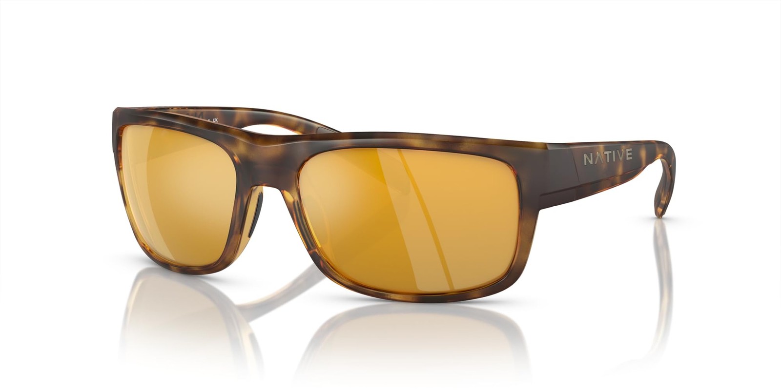 Native XD9003 Ashdown Sunglasses, Matte Tortoise/Bronze Mirrored Polarized, 5...