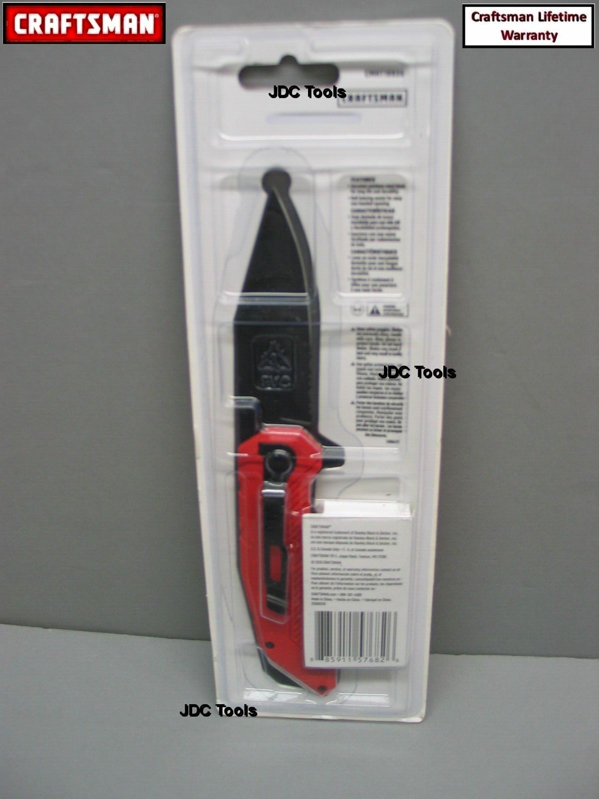 Craftsman Axis Lock Combination Drop Point Blade Red Handle Folding Pocket Knife