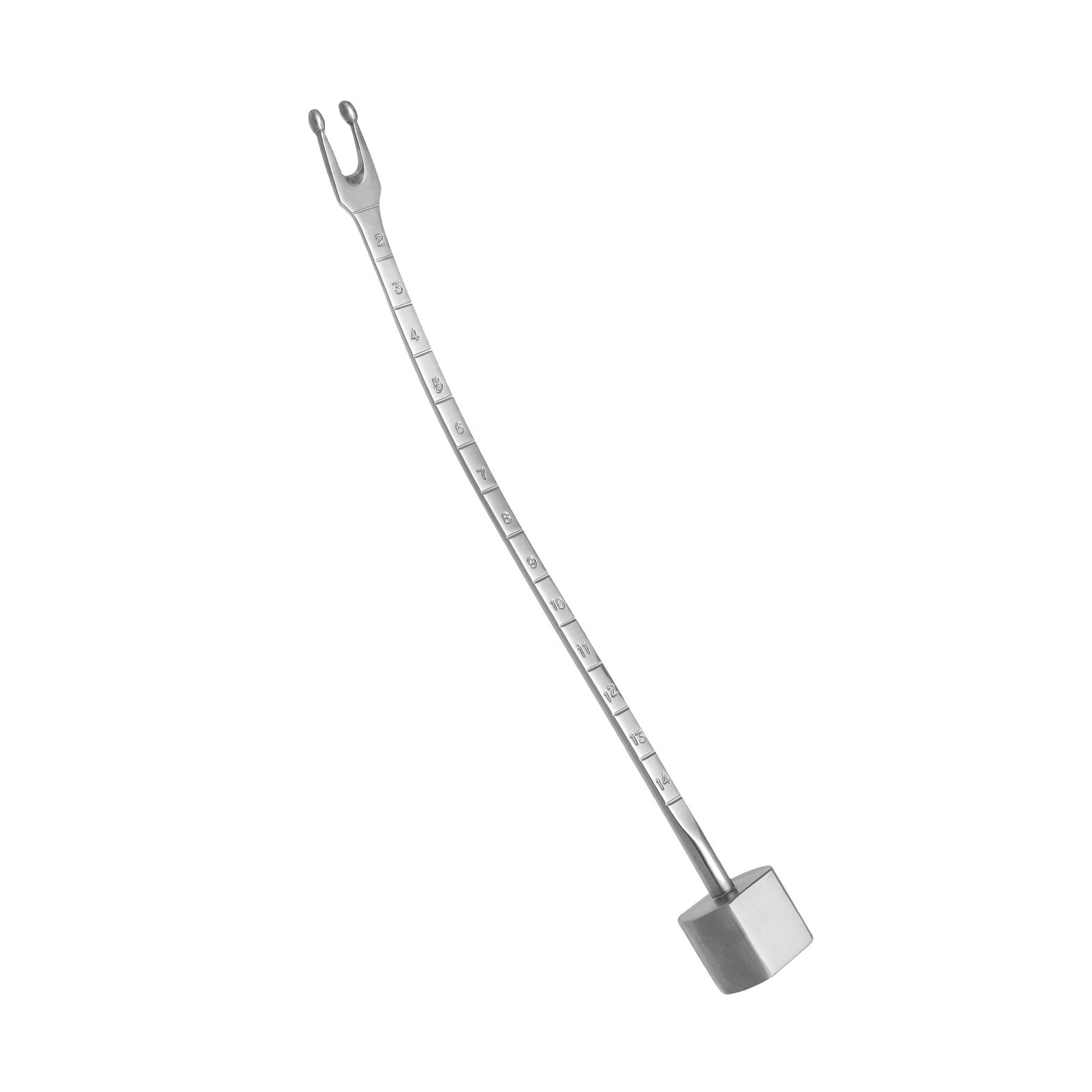 OBWEGESER Septum Osteotome, 7", Curved, Calibrated Shaft, Ball Tips, 6 mm wide