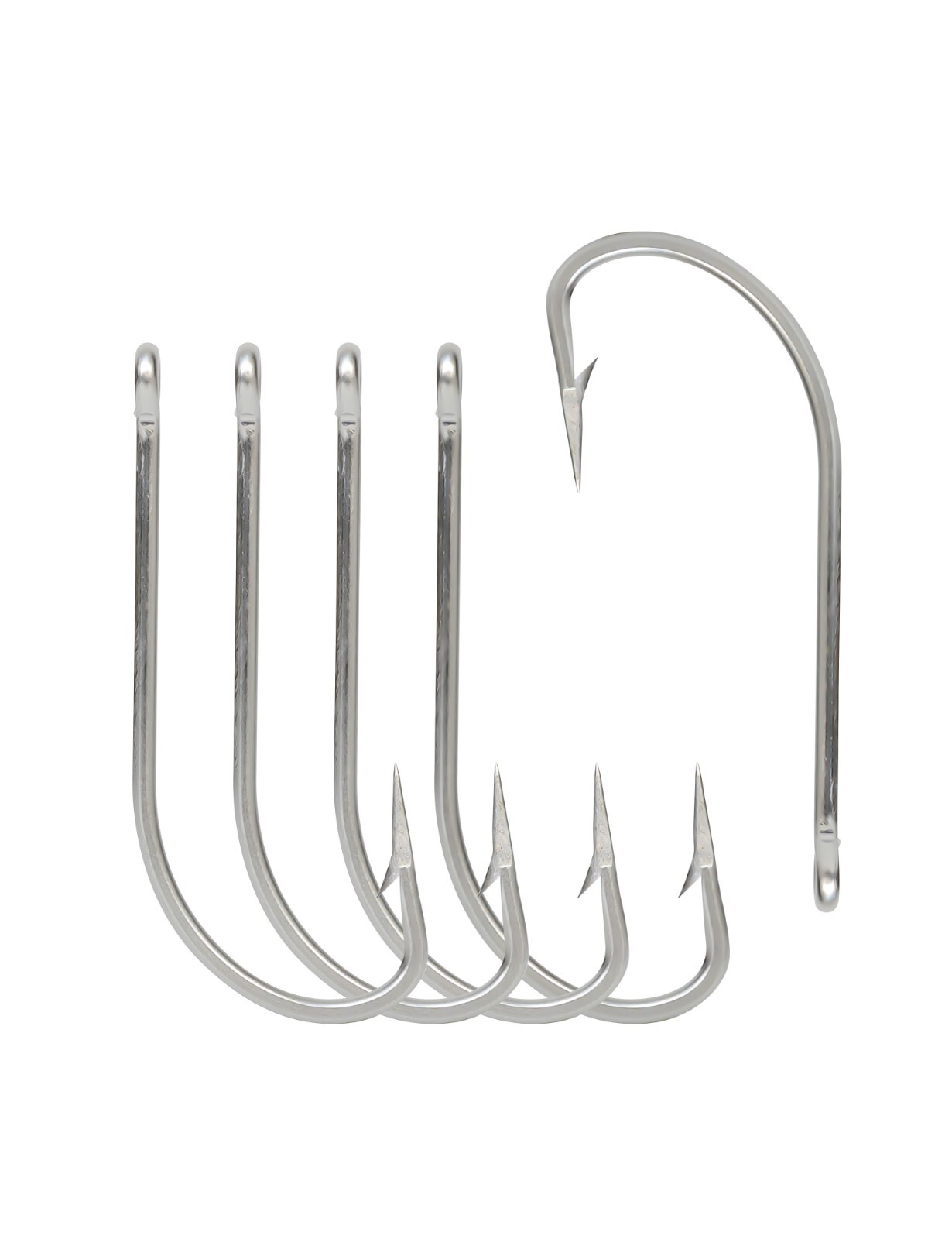 BLUEWING Stainless Steel SS O' Shaughnessy Hooks 10pcs Long Shank Fishing Hooks