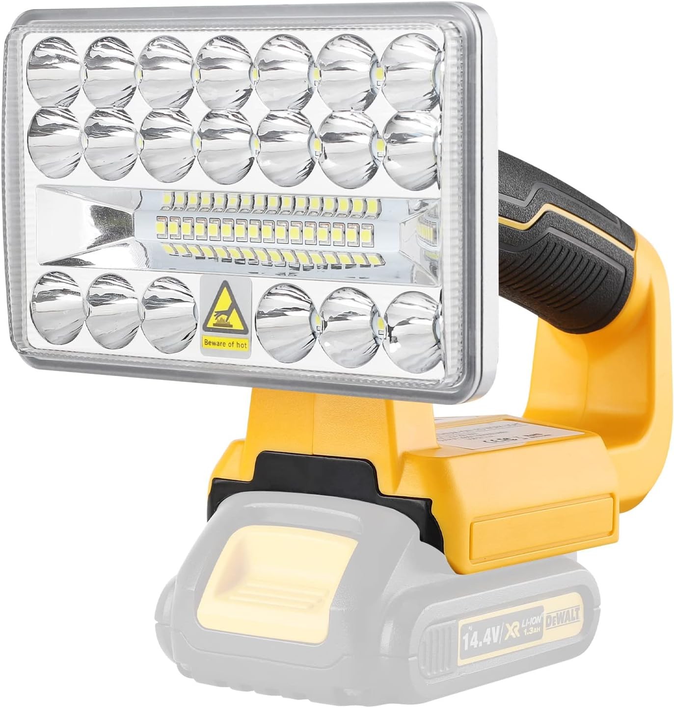 18W 2000LM Cordless Outdoor Flashlight LED Work Light for Dewalt 20V Max Battery