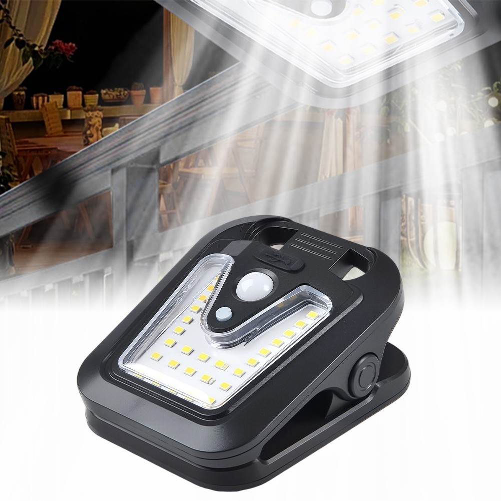 Solar Powered Clip On Wall Light with Motion Sensor for Courtyard Lighting