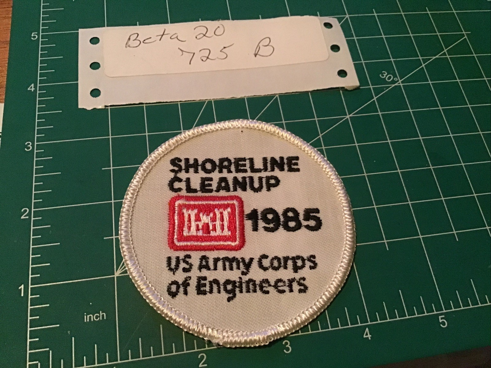Vintage 1985 US Army Corps of Engineers Shoreline Cleanup Patch