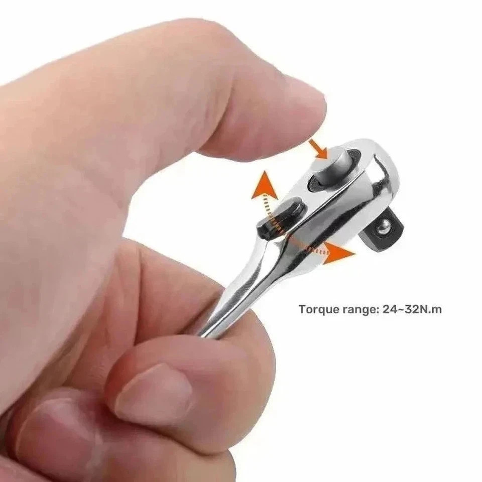 1/4" Mini Double-Ended Quick Socket Ratchet Wrench Rod Screwdriver Bit Tools