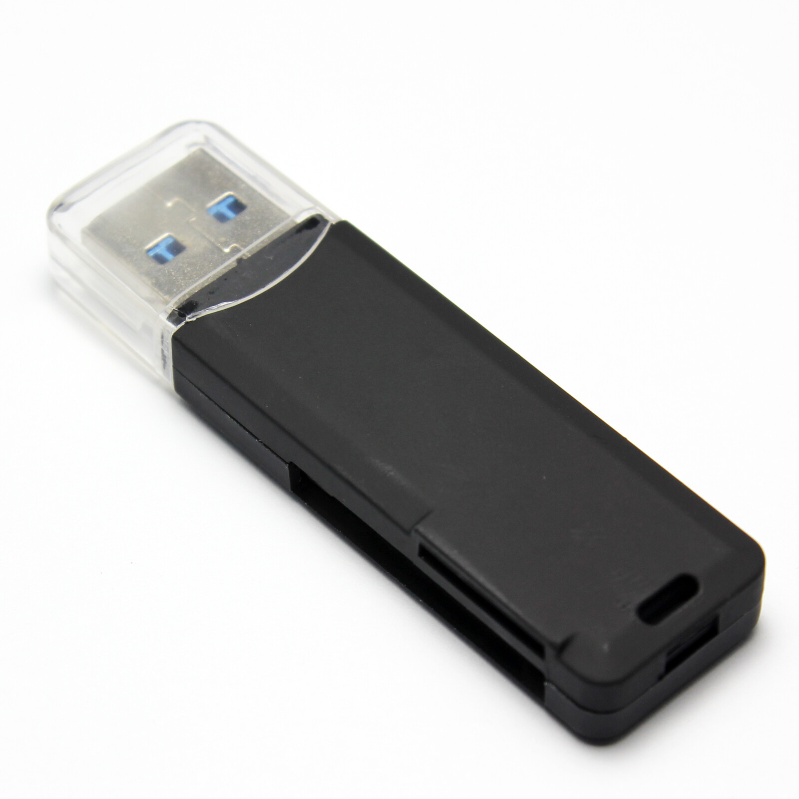 USB 3.0 2 in 1 MicroSDXC/SDXC Card Reader,Support 64GB,2 Slots,Black