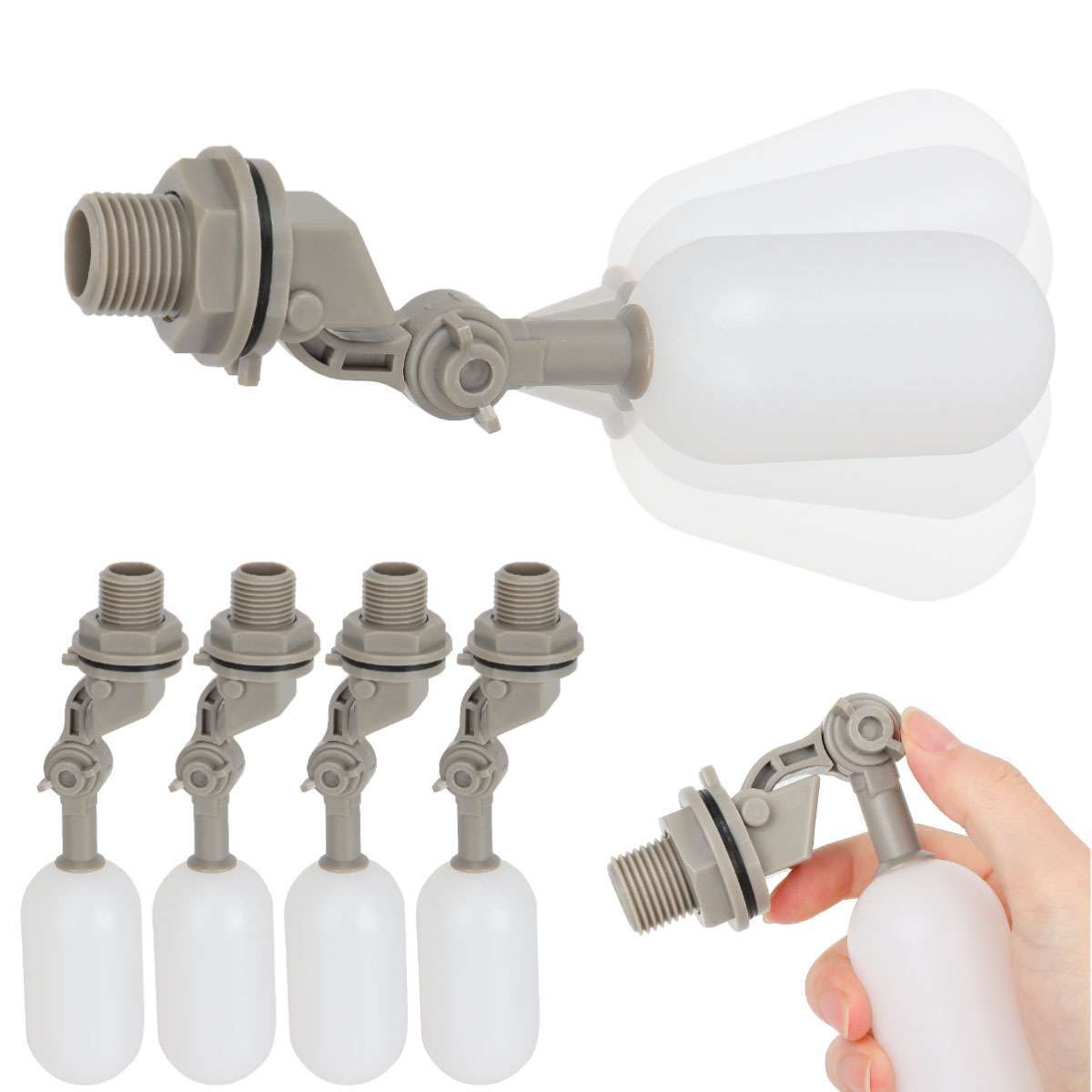 4x Water Float 1/2" Automatic Shut Off Valve Quick Connctor Tank Overfill Stop