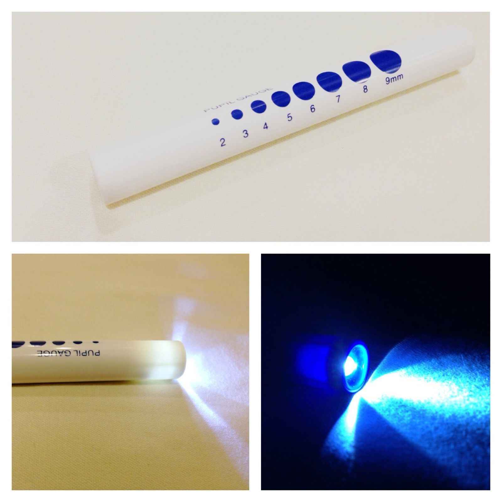 LED Nurse Medical Diagnosis Penlight With Pupil Gauge Pen Light US Seller
