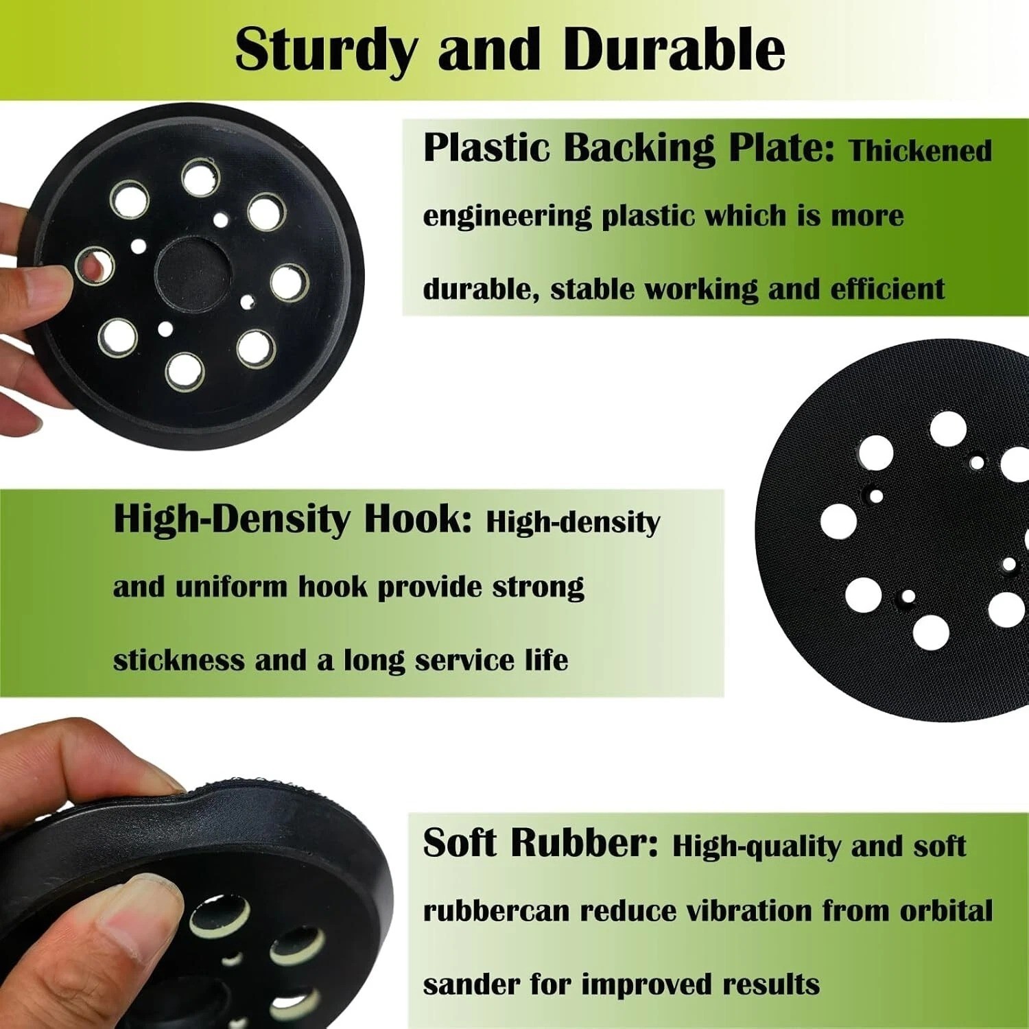 2 Pack 5" Hook and Loop Replacement Sander Pad for Ryobi RS290, RS241, RS240, RS