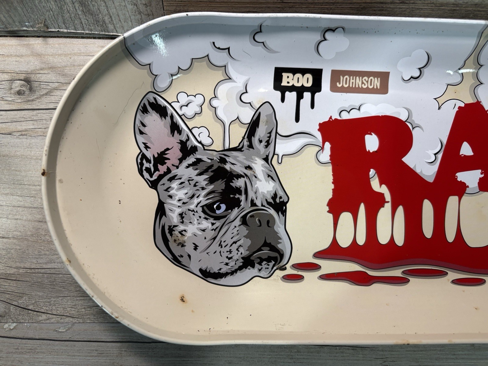 Boo Johnson RAW Rolling Tray Skateboard Deck tray collectible stack 18 in