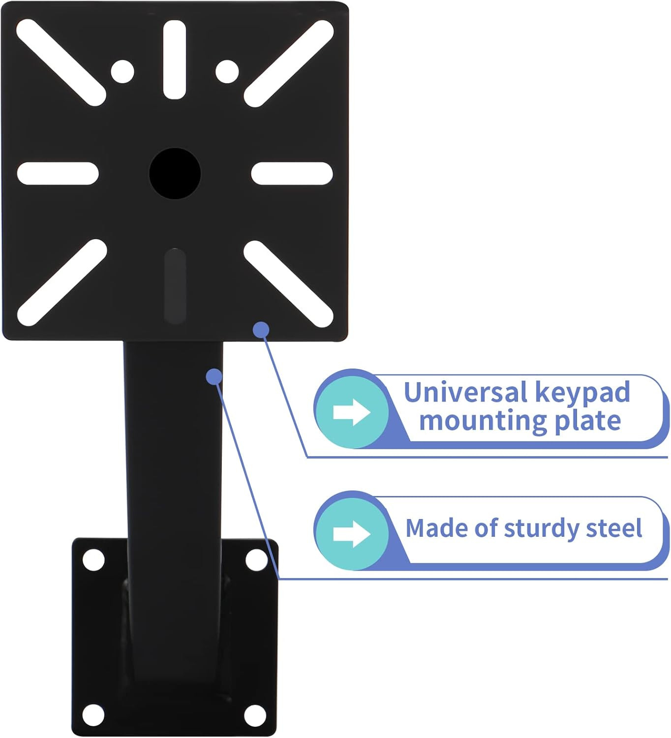 Keypad Mounting Post Bracket, Universal Gooseneck Keypad Pedestal for Automatic