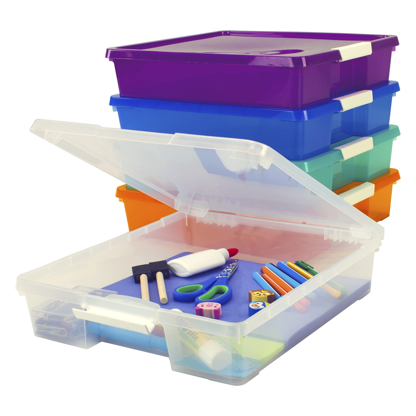 Storex Classroom Project Plastic Organizer Fits 12X12 Scrapbooking Paper