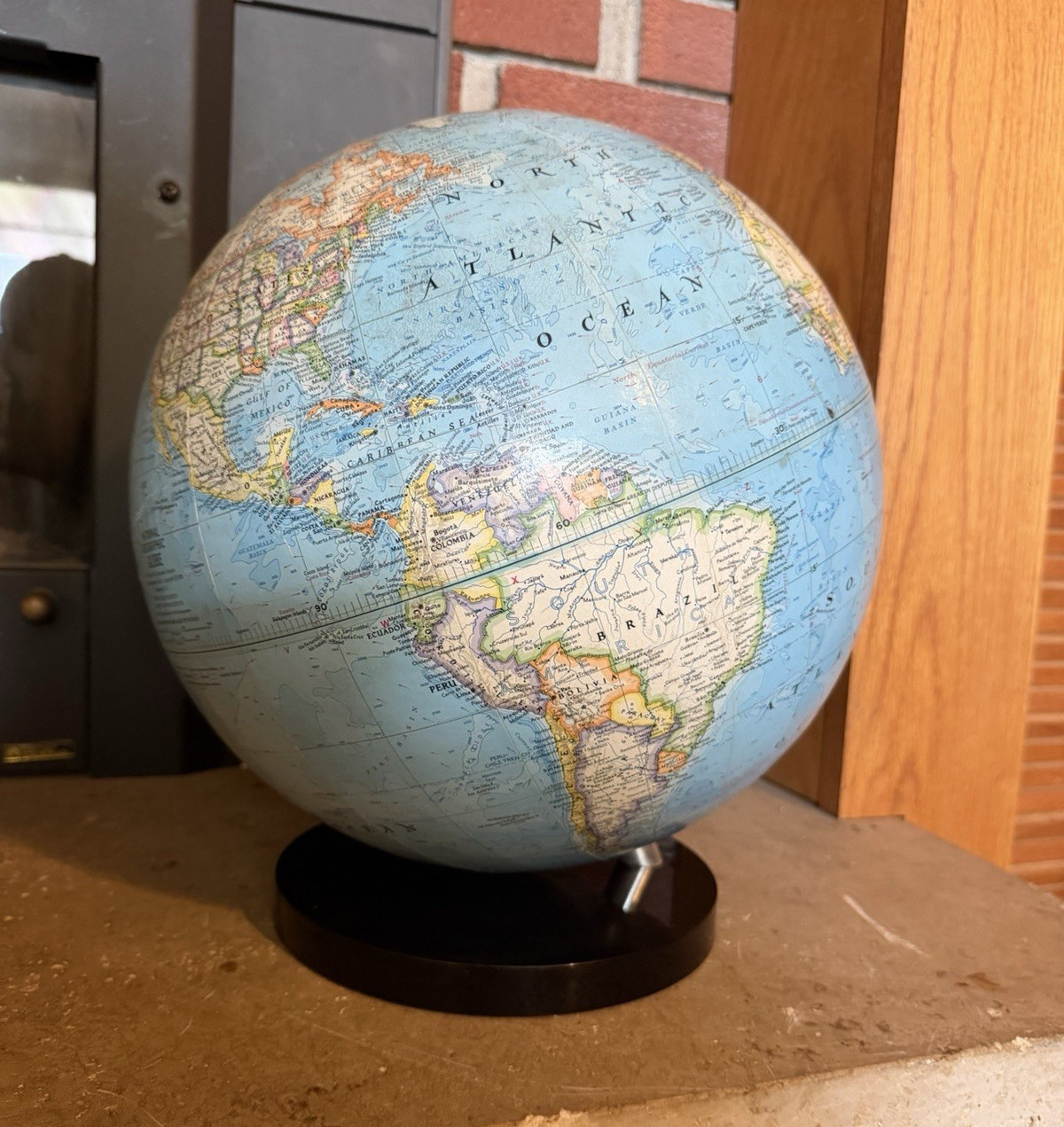 Vintage 1978 National Geographic Replogle World Globe Cold War USSR 12”