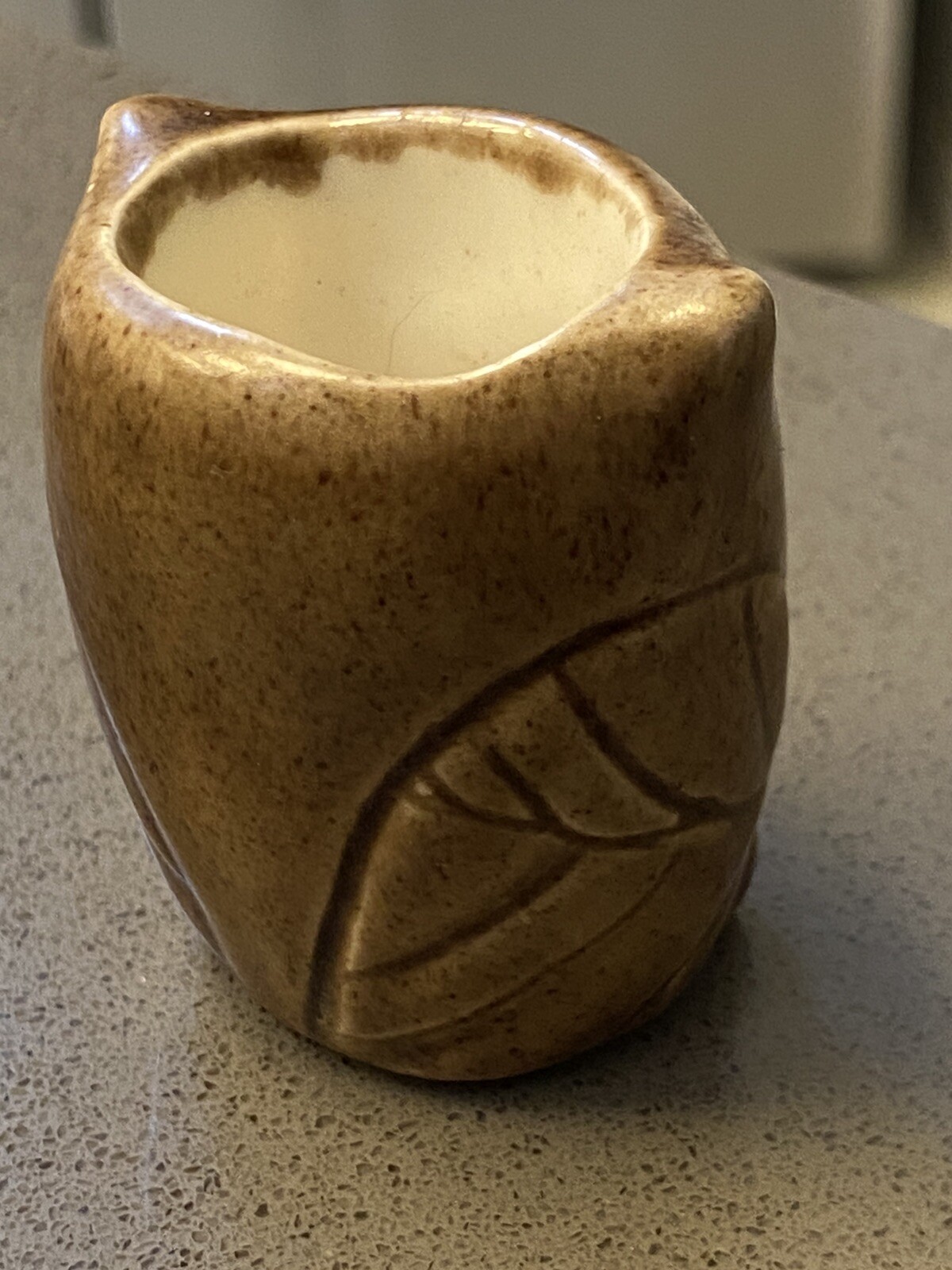Mini Artisan Pottery Owl signed dated 1979