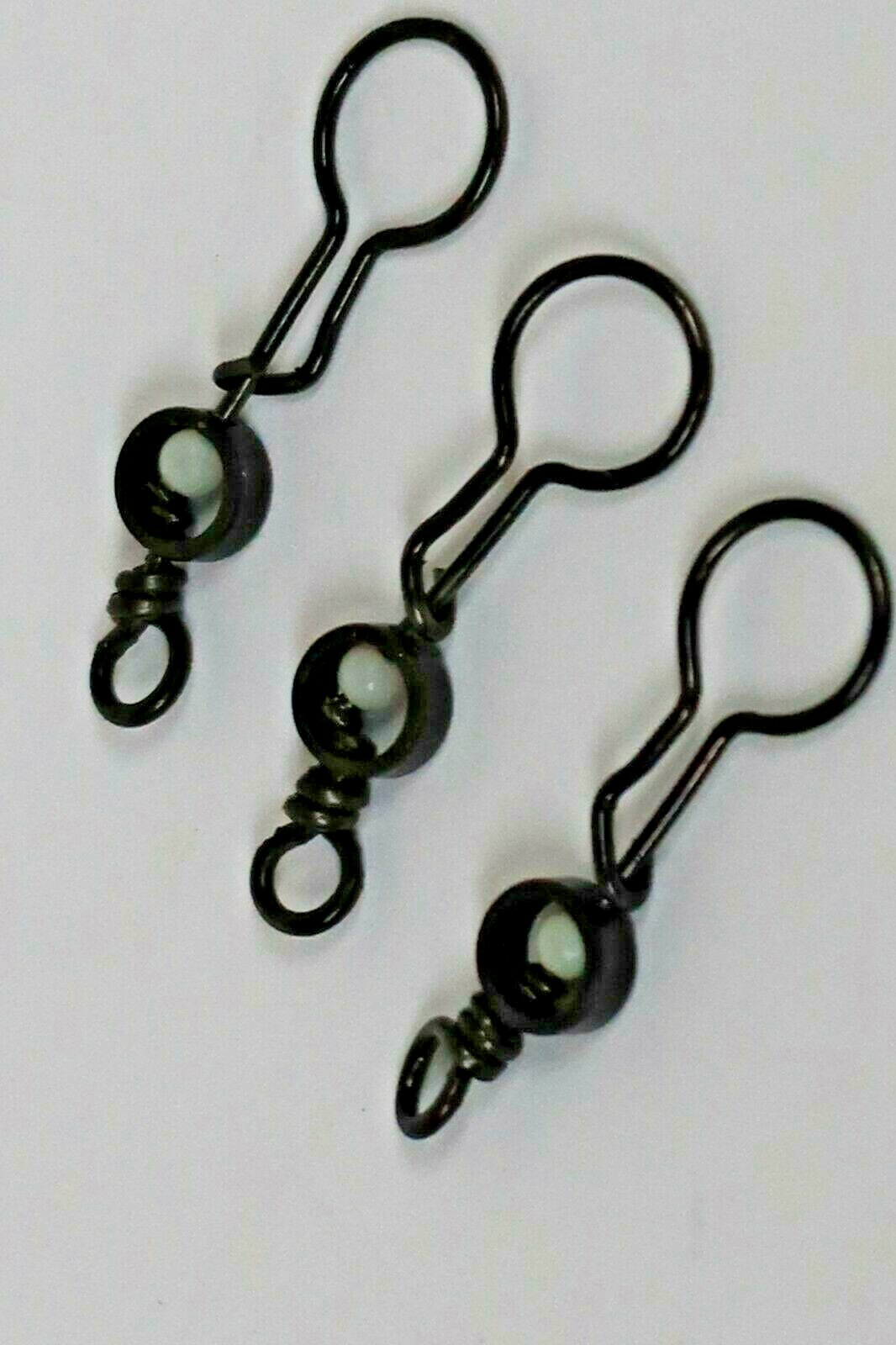 Lot of 3 Vintage Early Antique Fishing Lure Black Swivels Herter's Length 1”