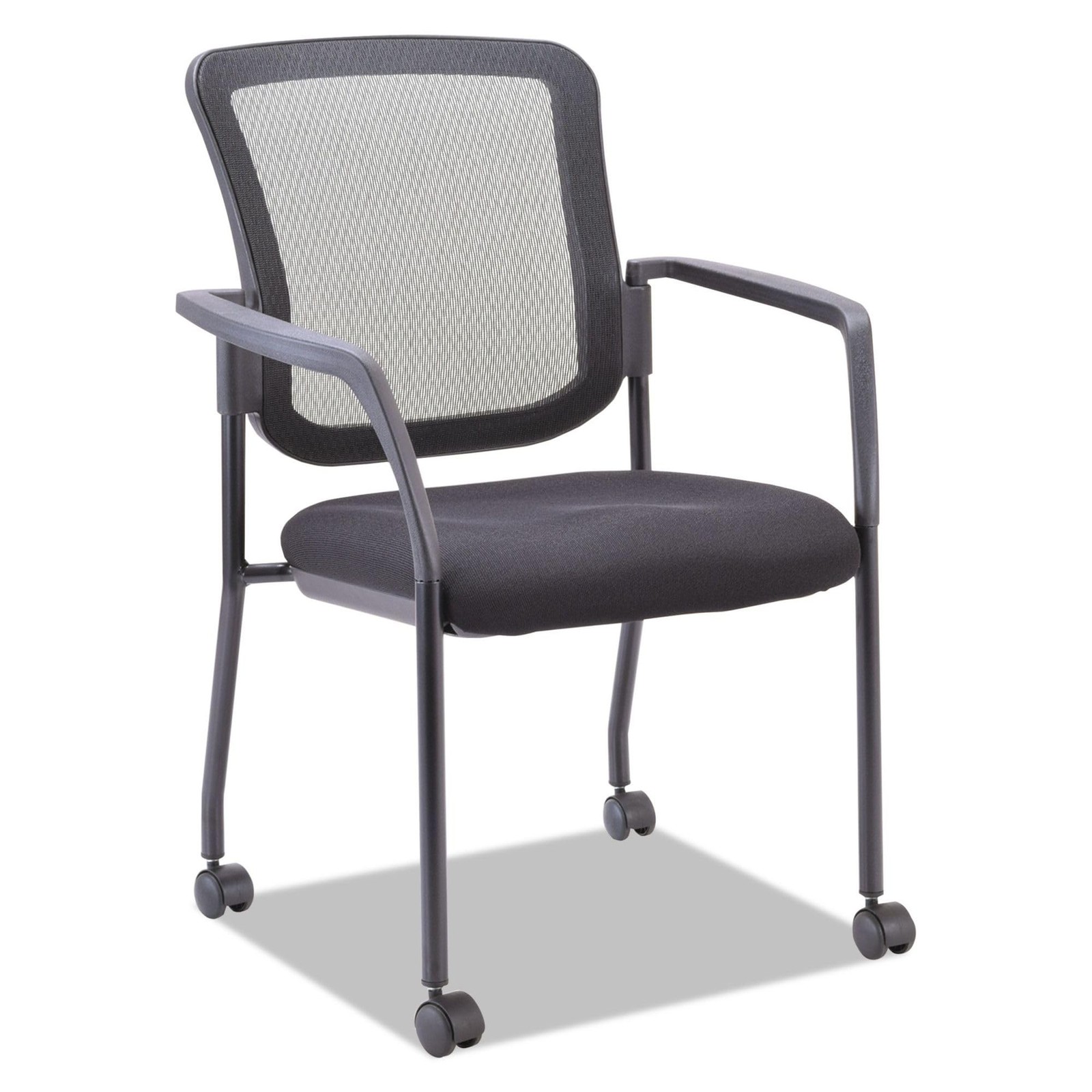 Alera ALE Mesh Guest Stacking Chair, Black