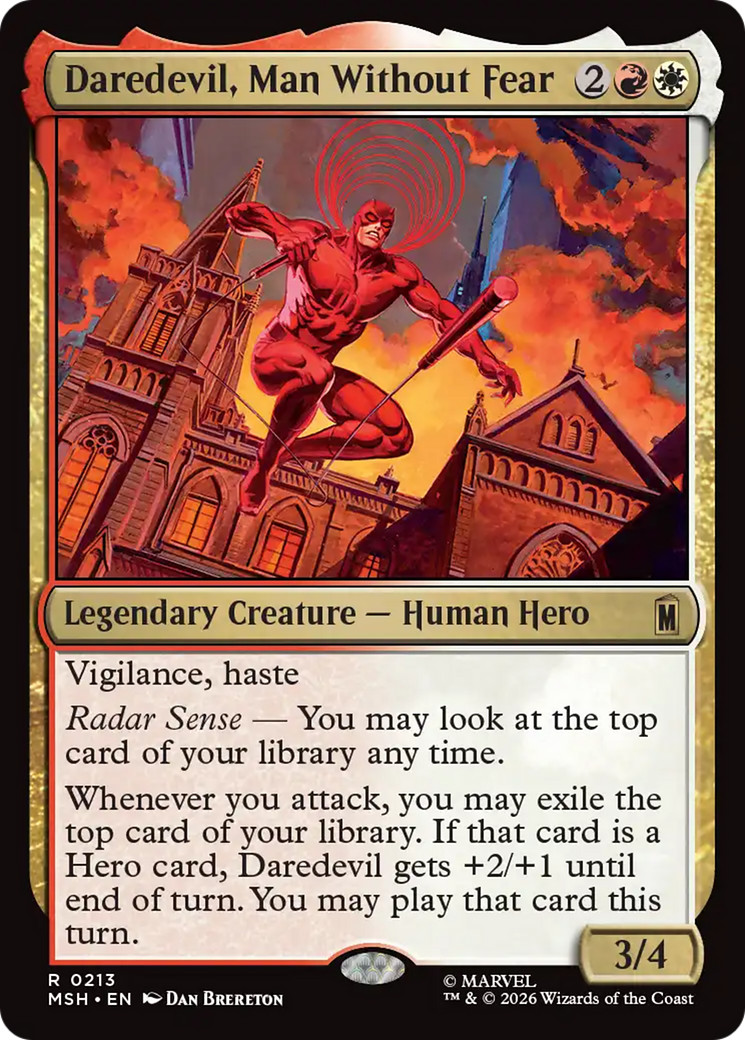 DAREDEVIL, MAN WITHOUT FEAR x1 mtg NM-M Marvel Super Heroes 1 Rare