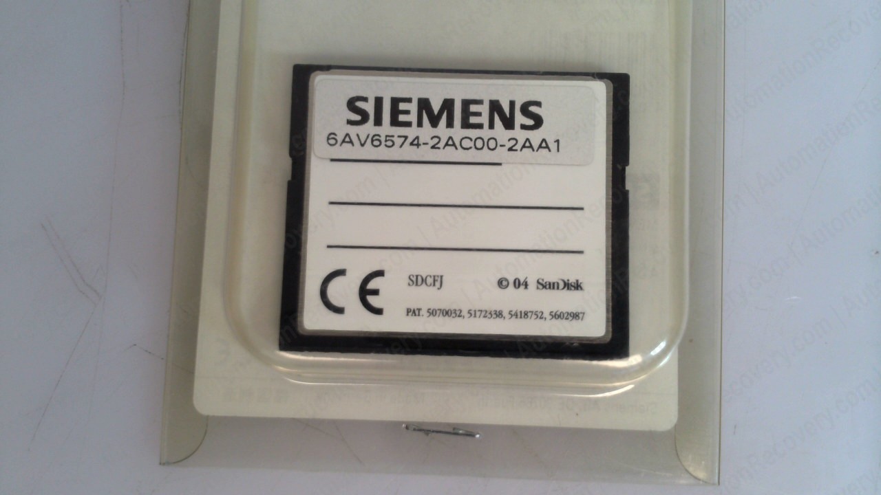 SIEMENS 6AV6574-2AC00-2AA1, SIMATIC HMI CF MEMORY CARD, 512 MBYTE, NEW #295572