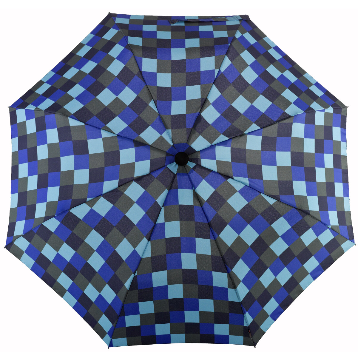EuroSCHIRM Telescope Handsfree Umbrella BLUE SQUARES Trekking Hiking Lightweight
