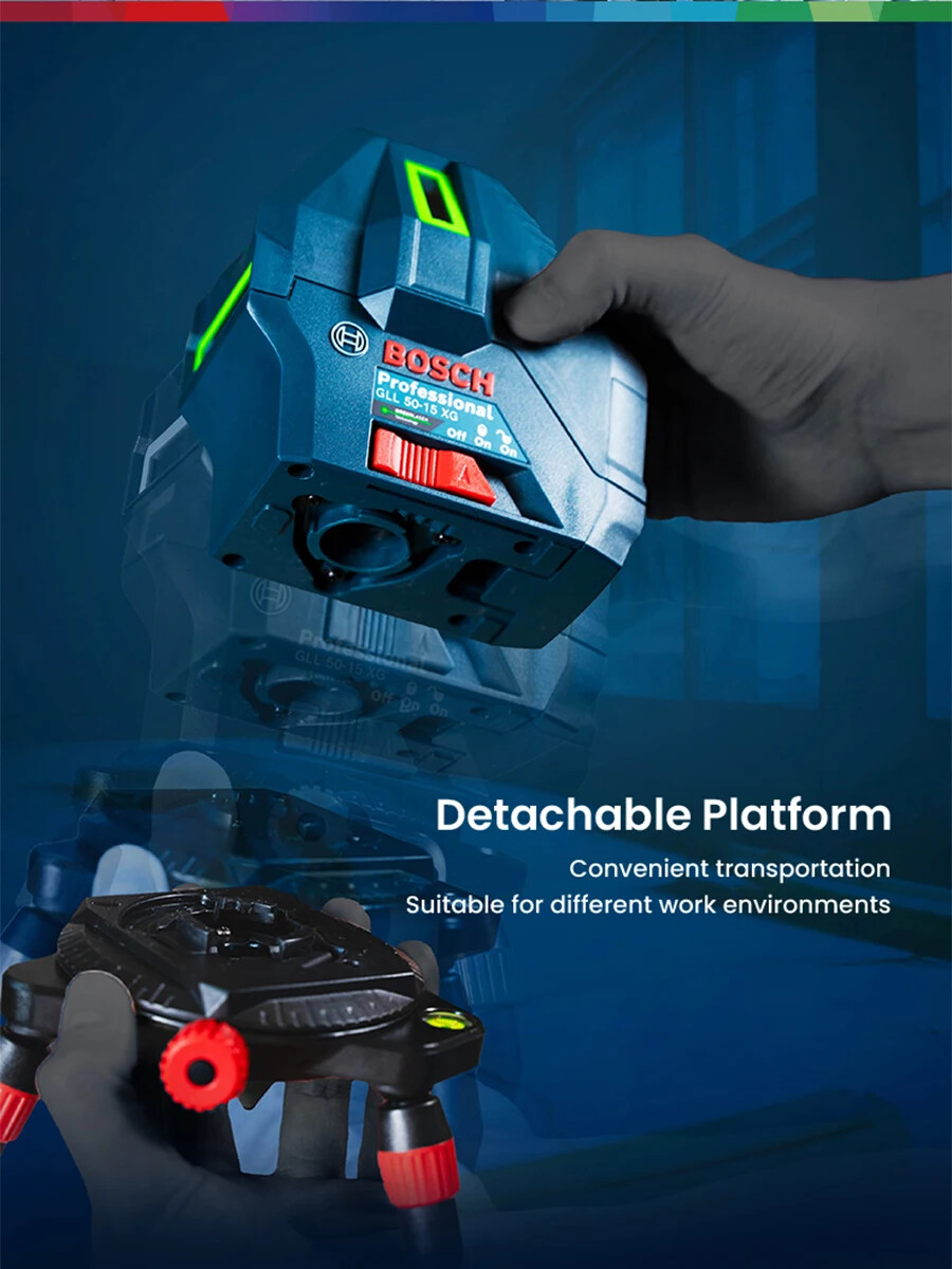 BOSCH Green Laser Level 3D 5Lines Self-leveling Horizontal &Vertical GLL50-15XG