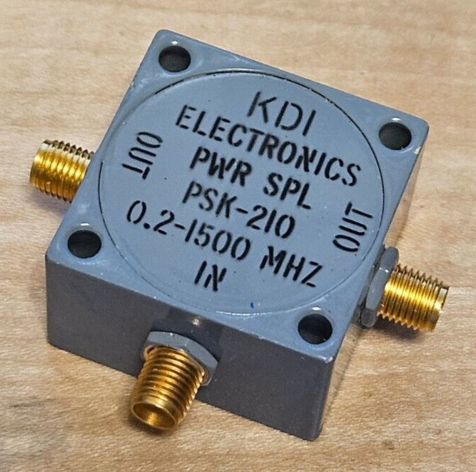 KDI Electronics PSK-210 RF Power Splitter Combiner 0.2-1500MHz 50Ohm SMA(f)