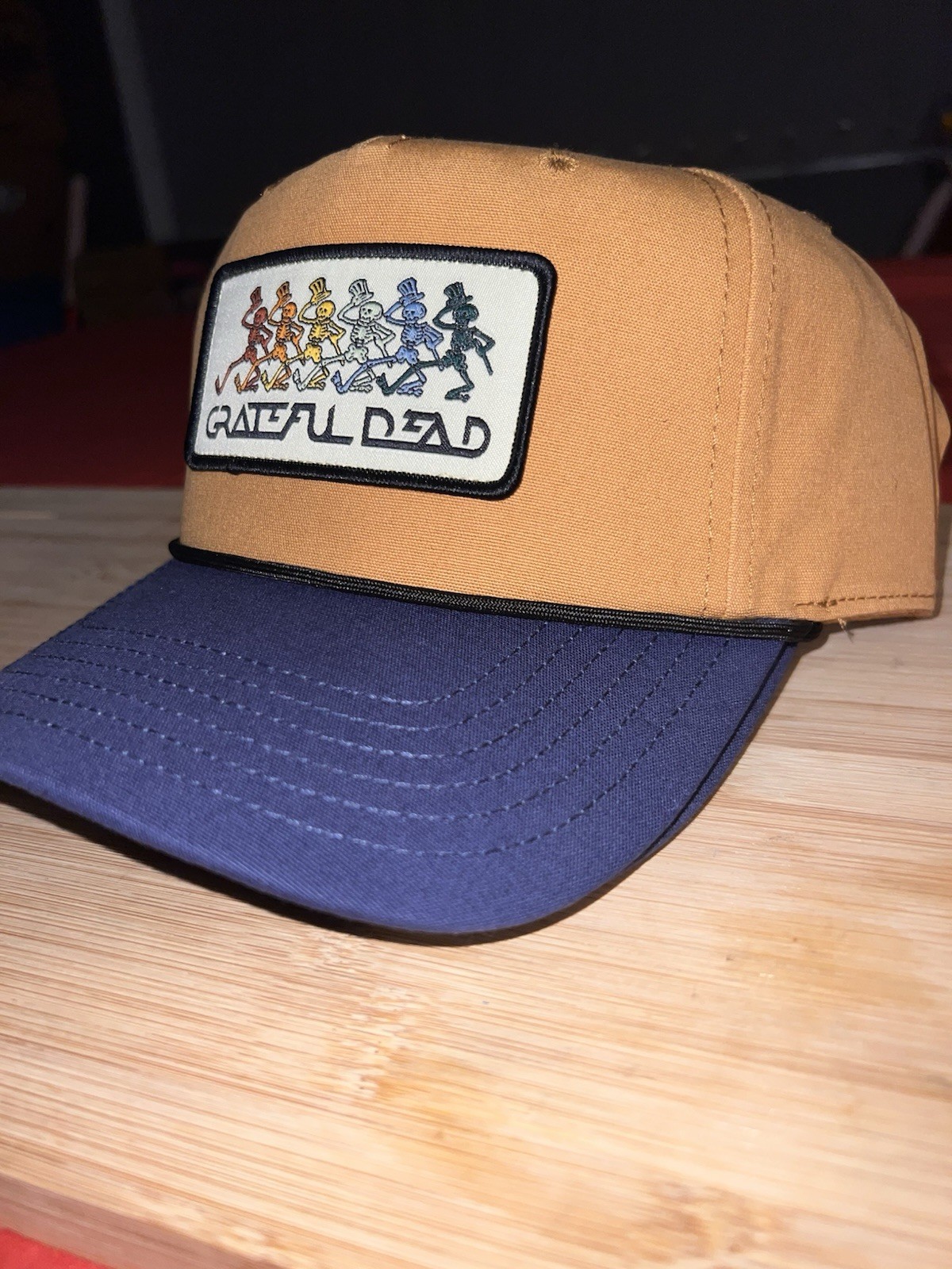 Grateful Dead Dancing Bears Snapback Hat Brown Blue Mad Engine One Size