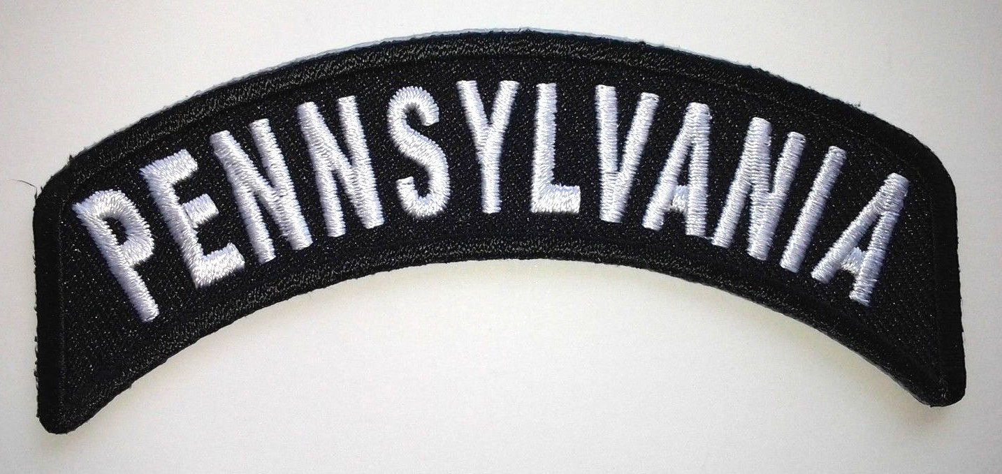 PENNSYLVANIA (4") US State Biker Rocker Patch P1466 E