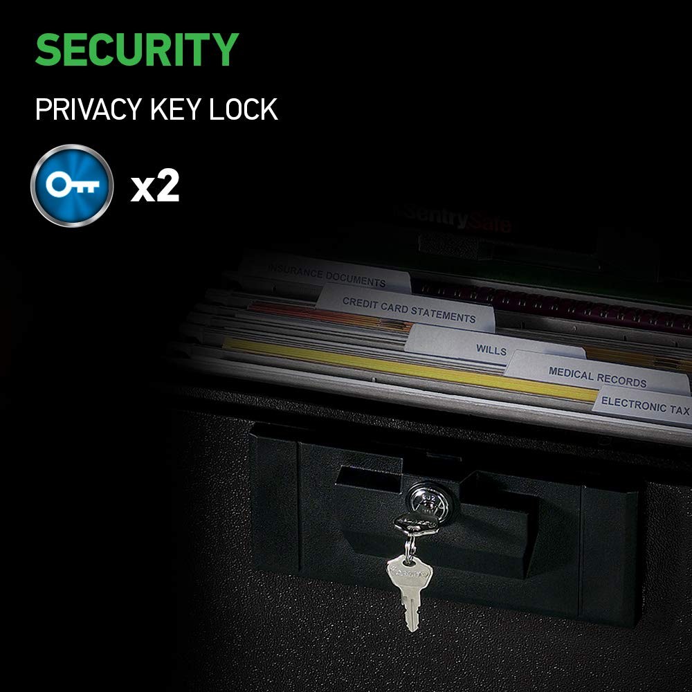 SentrySafe 1170 Fireproof Document Box Key Lock 0.61 Cu Ft Home Office