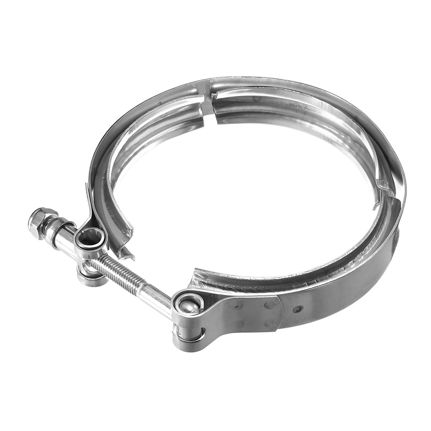 4 Inch V Band Clamp,Male Female 304 Stainless Steel Quick Release Flange Exha...