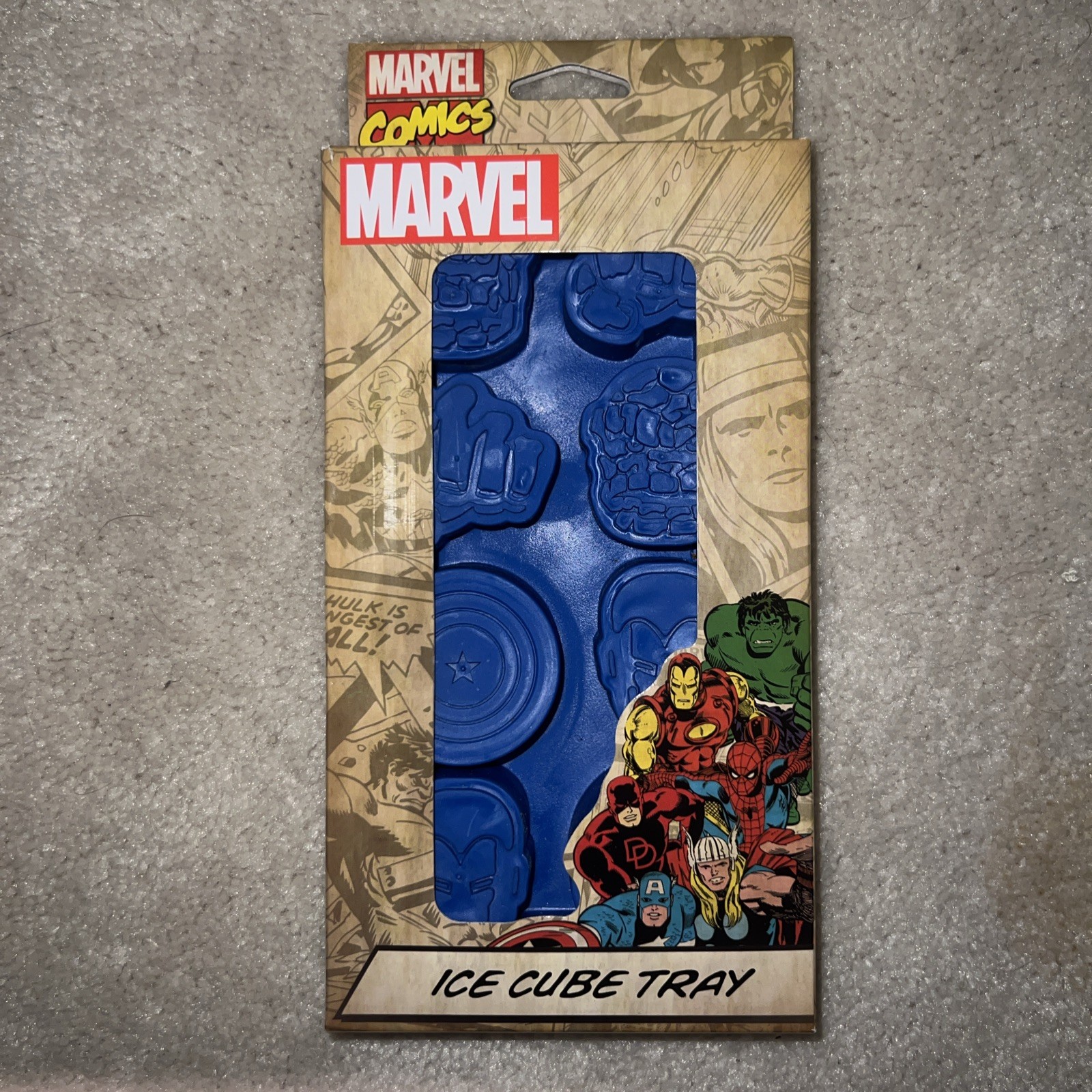 Marvel Comics Silicone Ice Cube Tray Vintage Style Superhero Molds NIB