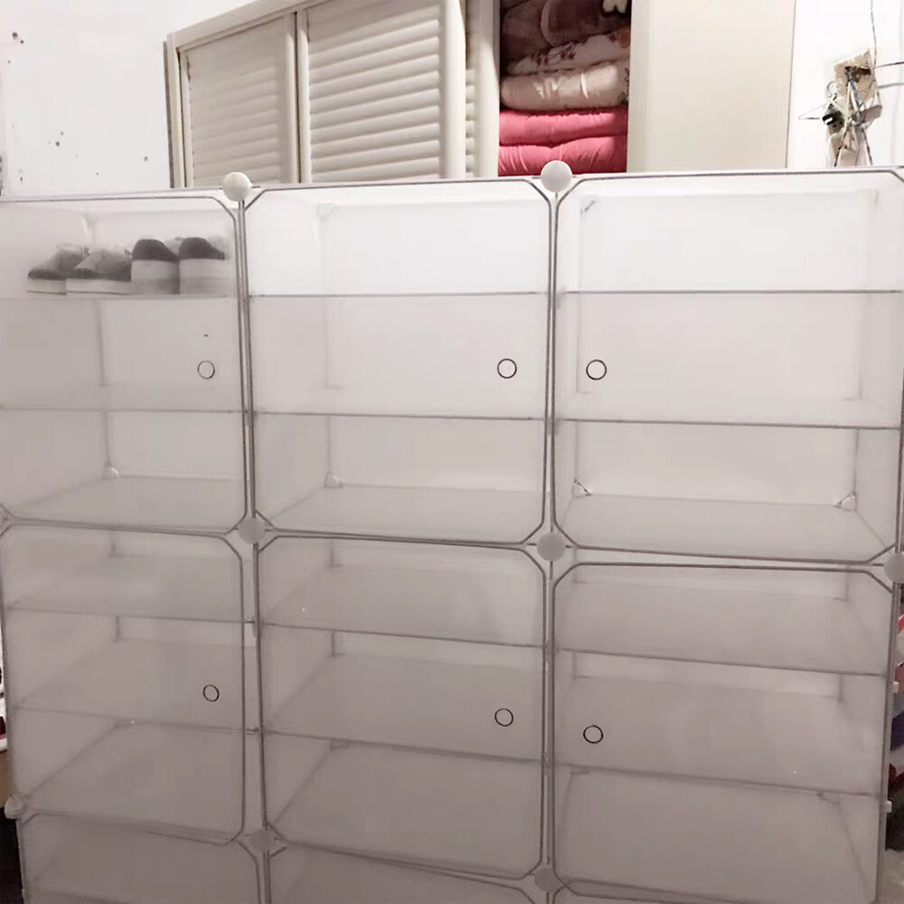 For 36 Pairs Shoes 12 Tiers Shoe Rack Box Organizer Stackable Cabinet Storage