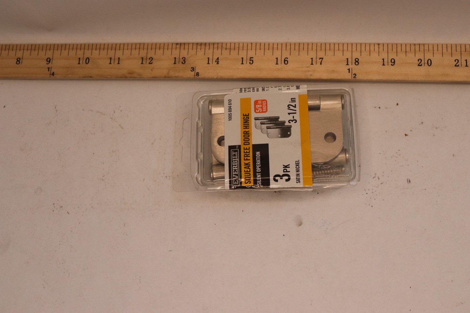 (3-Pk) Everbilt Squeak Free Door Hinge Satin Nickel 3-1/2