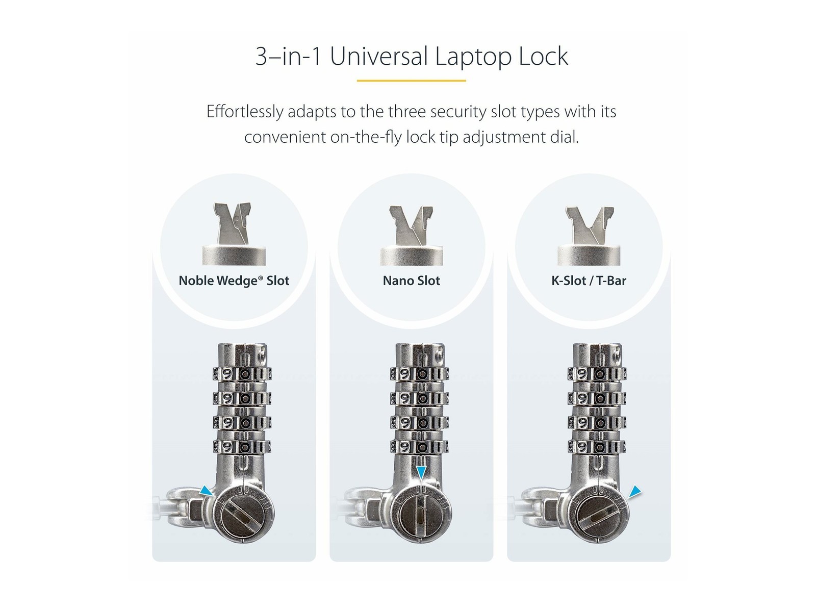 StarTechcom Security Cable Lock 2m 25 Pack 2m UNIVCS25-LAPTOP-LOCK