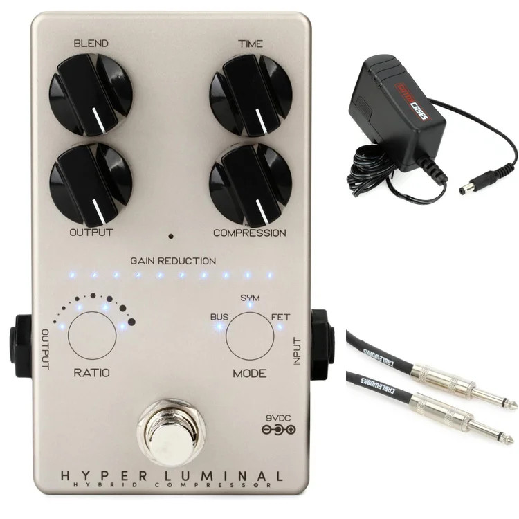 Darkglass Hyper Luminal Bass Compressor Pedal with Power Supply and Cable