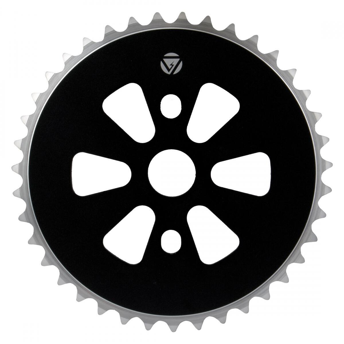BLACK OPS BMX BIKE CHAINRING 1pc 39T 1/8 ALLOY BLACK