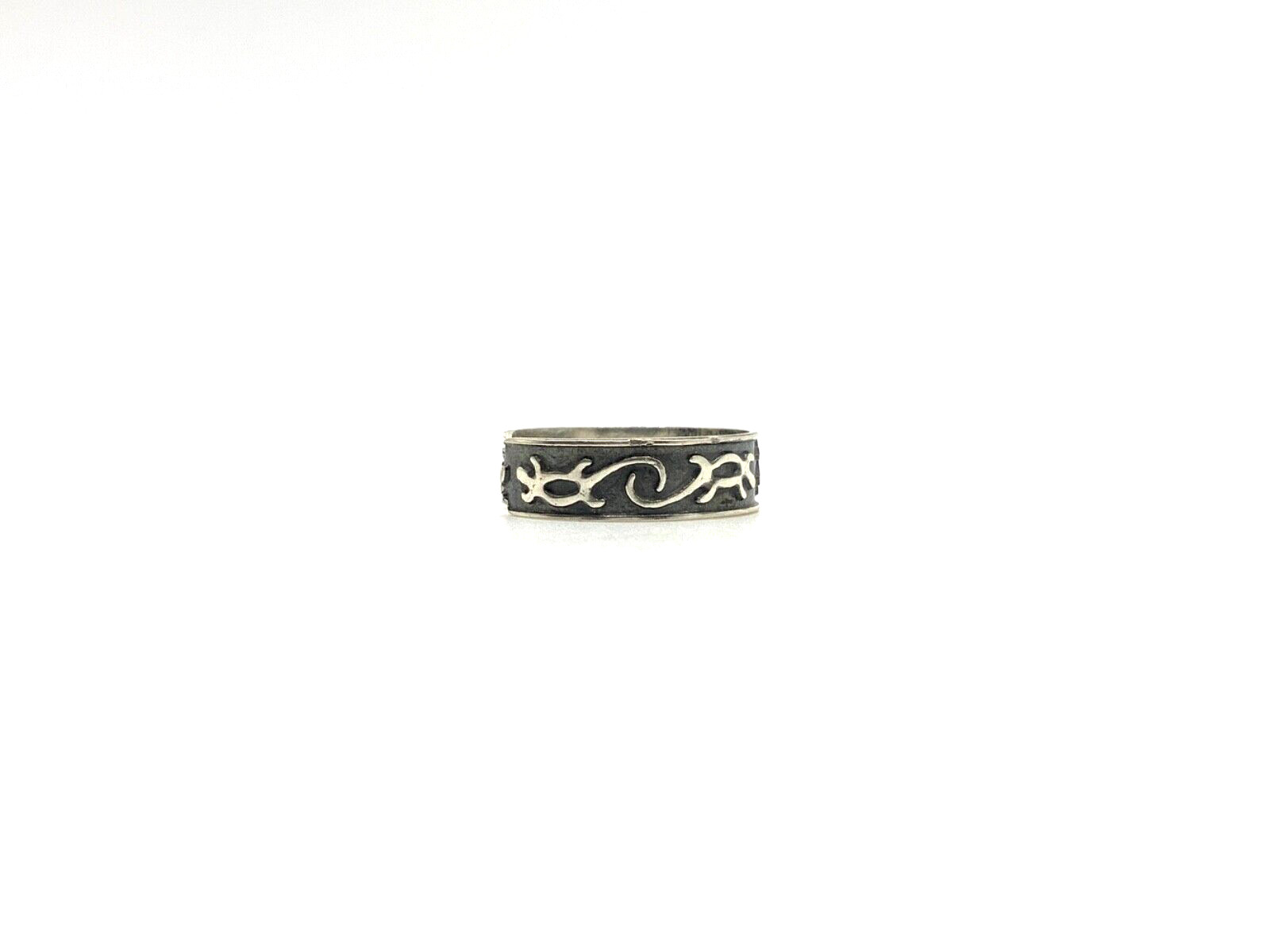 Signed MEXICO Lizard TOE BAND RING STERLING SILVER 925 SIZE 5 ADJUSTABLE