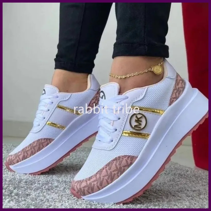 New Women's Casual Shoes Lightweight Color Blocked Womens Vulcanized Shoes Lace