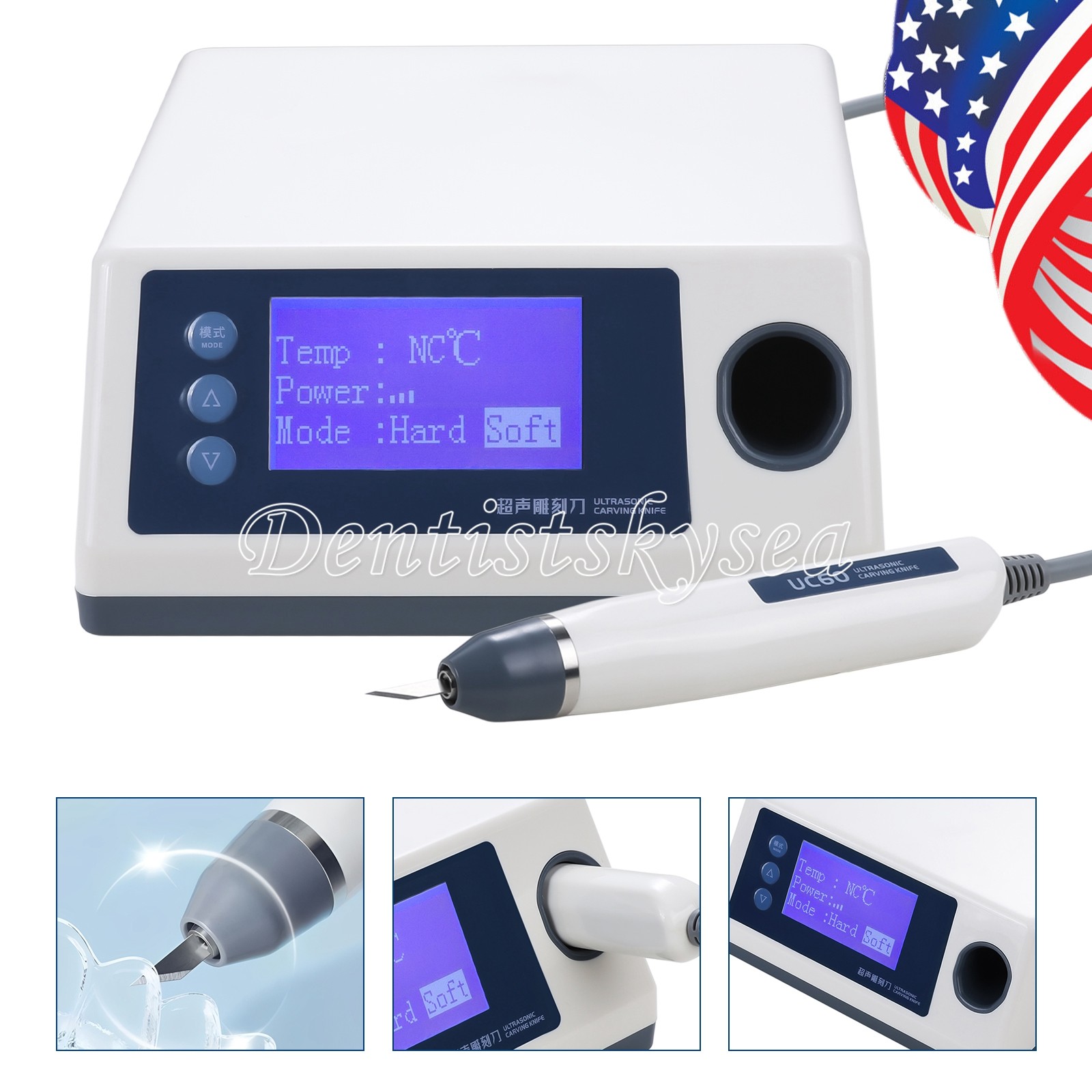 Electrosurgery Dental Cutting Unit with 5 Tips Ultrasonic braces cutting machine