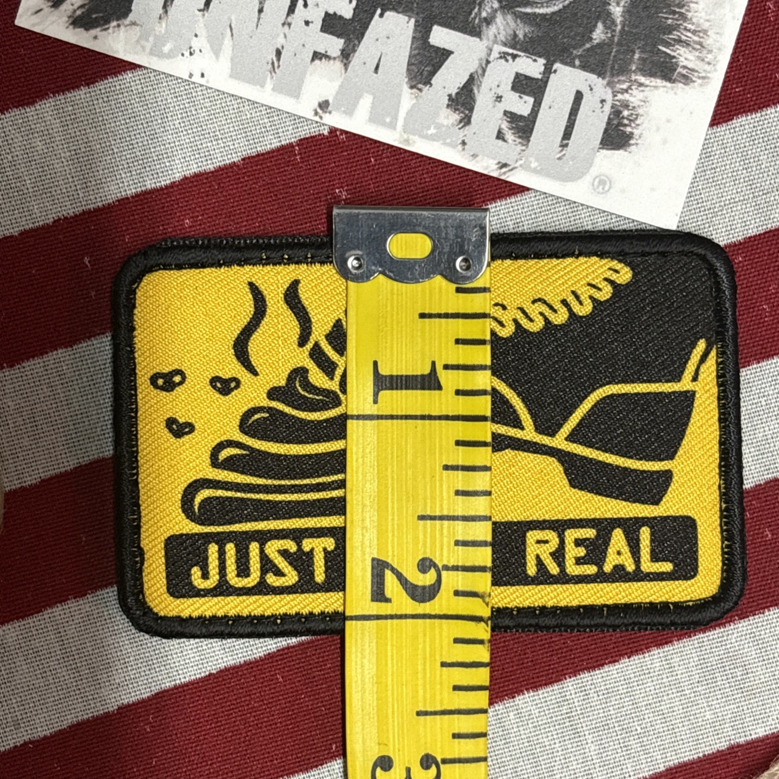 Just Got Real… 3x2” Hook &loop Funny tactical With Backing