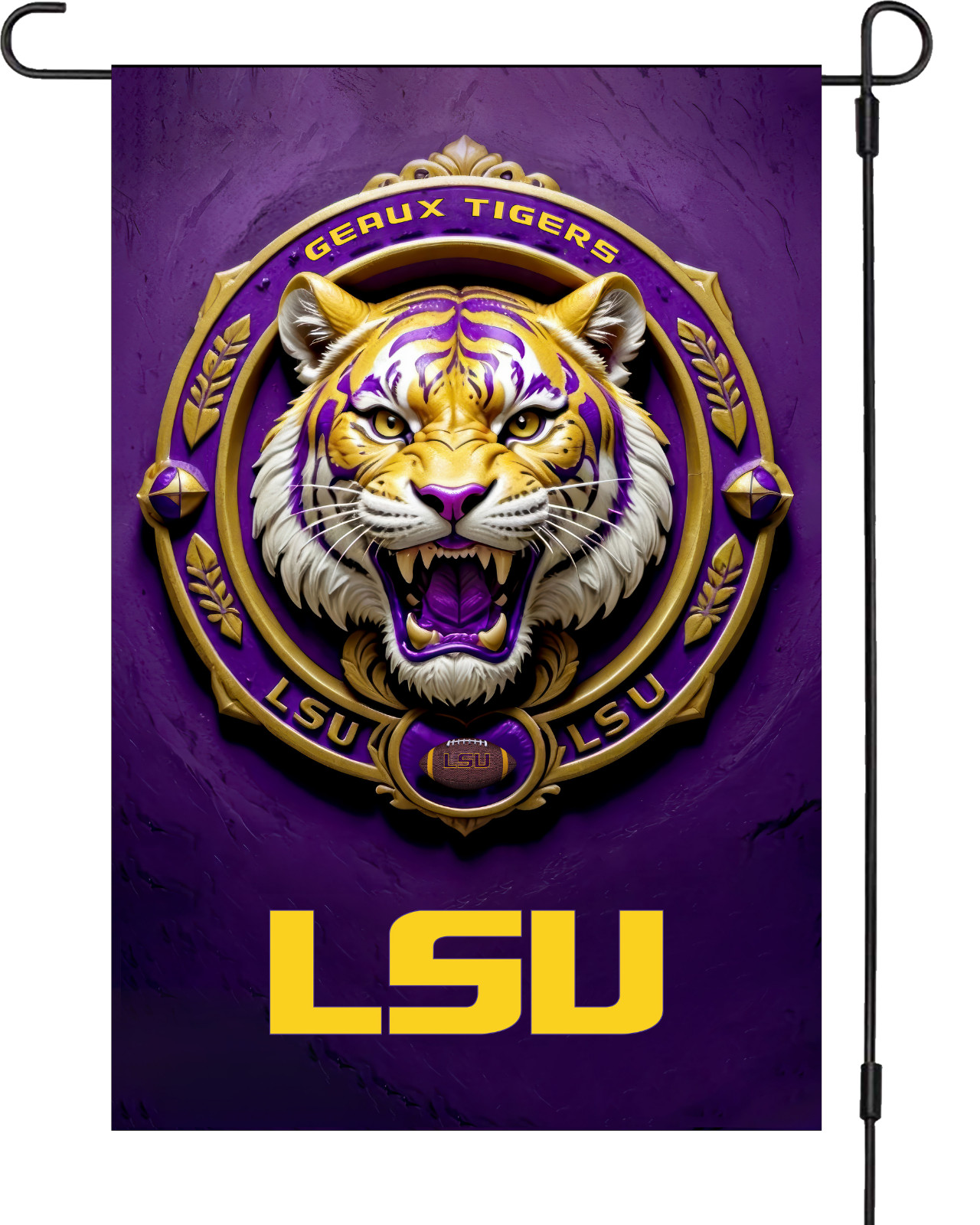 LSU Tigers Garden Flag 12x18 – Double Sided Outdoor Banner – Geaux Tigers